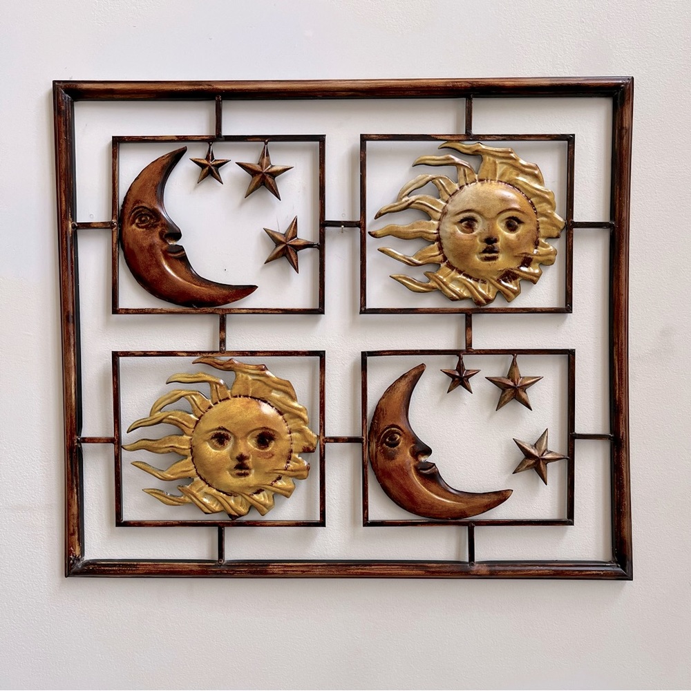 Sun & Moon Metal Wall Decor